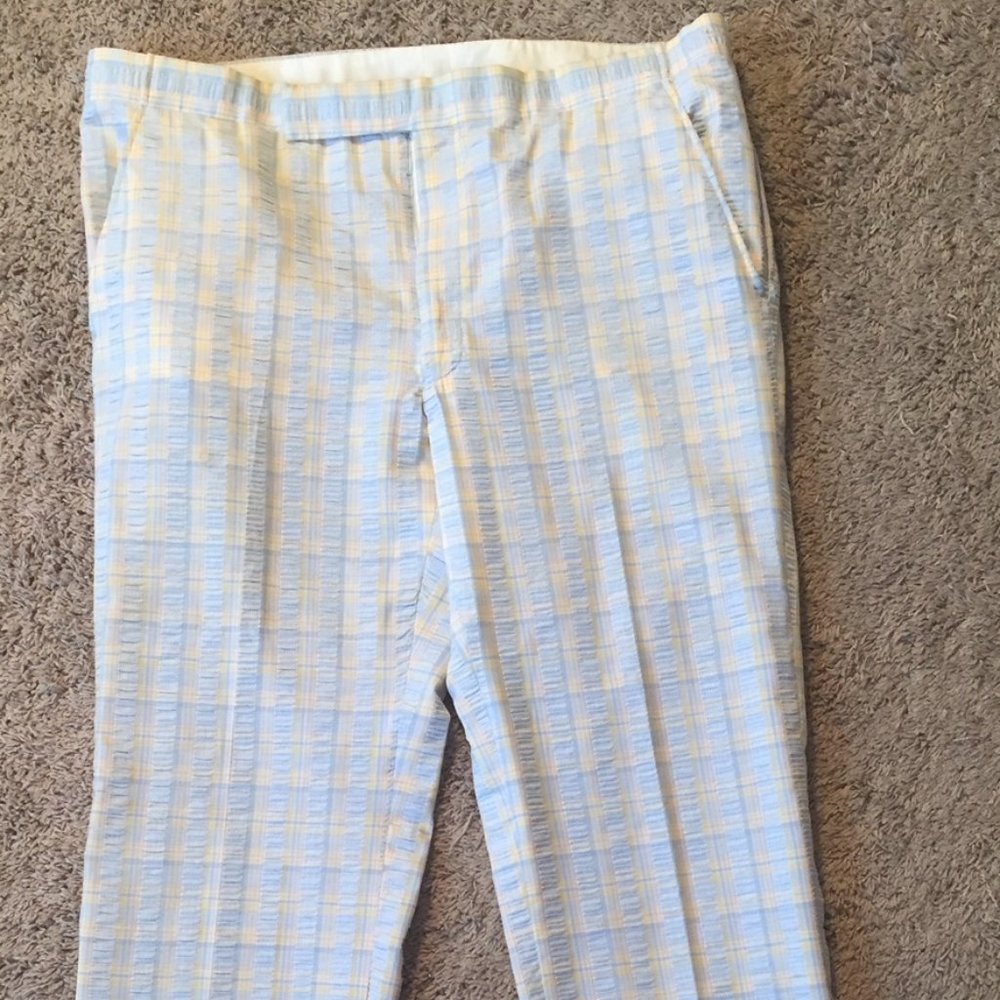 Mens Blue Pink Yellow White Dress Pants  *Ex Cond*